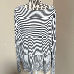 All Saints Boatneck Striped Long Sleeve Top